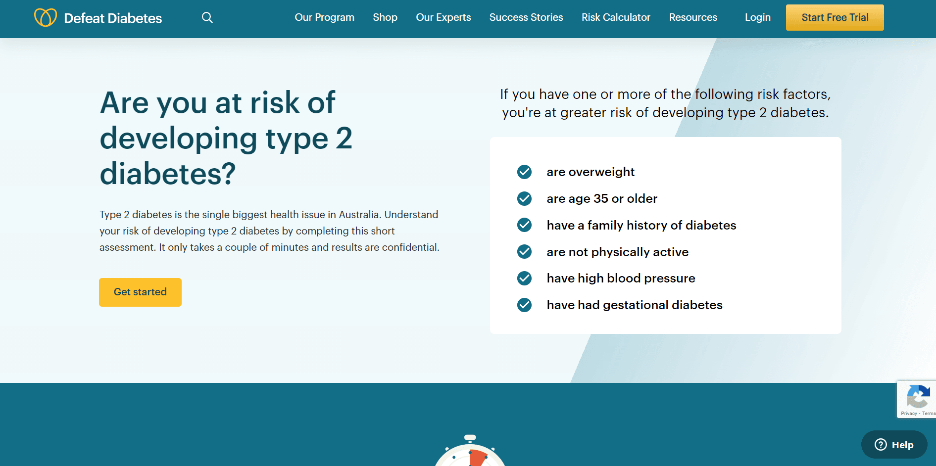 Risk Calculator Page